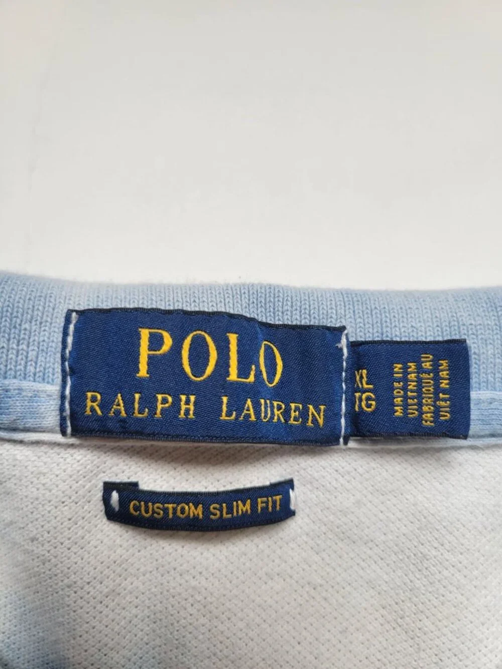 Polo Ralph Lauren polo shirt blue and white tie-dye embroidered logo Size XL